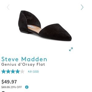 Steve Madden Black Flats